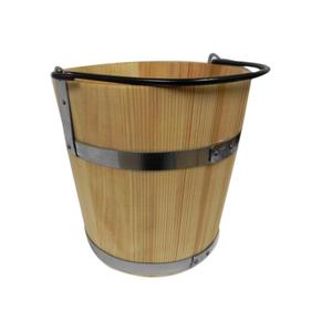 ถังไม้สไตล์ชนบทพร้อมหูจับโลหะ ใช้เก็บของได้หลากหลาย ตกแต่งบ้าน - Product Image 1