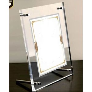 Wholesale Clear T-Shape Acrylic Photo Frame <b>Desktop</b> Tabletop Double Sided Acrylic Picture Holder <b>Stand</b> for Wedding Home Decor - Product Image 6