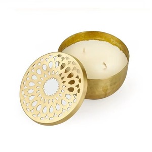 Latest Design Metal Round Candle Jar Tabletop Handmade for Home & Christmas <b>Decor</b> Iron Candle Jar Low Price Bulk Quantity - Product Image 2