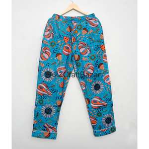 Ensemble de pyjama pour femmes en coton 100% fait main, luxueux, vintage, romantique, classique, floral, 2 pièces, taille élastique, manches longues, doux et lisse - Product Image 4