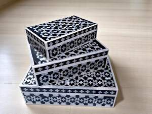 Amezing Design Indian Handcrafted Resin Jewelry Box with Customizable Size/Shape/Color High Quality Wedding <b>Gift</b> Storage Box - Product Image 2