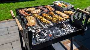 Parrilla Portátil de Carbón con Soporte para Asar al Aire Libre y Barbacoa - Product Image 1