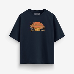 T-shirt homme à épaules tombantes, coupe carrée, en coton, manches courtes, décontracté, imprimé graphique sur toute la surface, coupe ample et oversize - Product Image 1