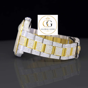 Best Selling Rose Gold Moissanite Diamond Womens Watch with Quartz Movement and Stainless Steel Band Available for Best Price - Product Image 2