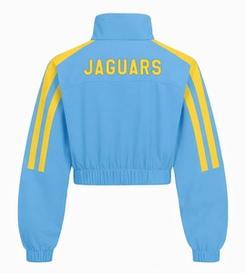 เสื้อแจ็คเก็ตครอปปักลายทีม Southern University Jaguars สำหรับผู้หญิง แบบสั่งทำพิเศษ เสื้อกันลมสไตล์มหาวิทยาลัย ชุดกีฬา - Product Image 2