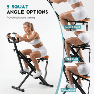 Appareil de fitness pliable à domicile, capacité de charge de 330 livres, résistance réglable, entraîneur de cuisses et de bas du corps - Product Image 2