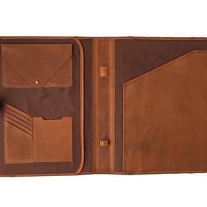 Tinh khiết mềm dây kéo da danh mục đầu tư thư Kích thước tổ chức thư mục người đàn ông A4 chủ tài liệu túi clipboard LPA-0094C - Product Image 1