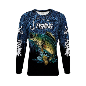 Camiseta de Pesca Sublimada Personalizada con Mascarilla Integrada, Orificios para Pulgares, Malla Transpirable en Axilas, Elástica en 4 Direcciones, Absorbe la Humedad, para Equipos de Élite - Product Image 1