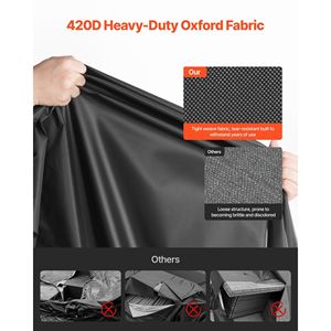 ผ้าคลุมเฟอร์นิเจอร์กลางแจ้ง420D กันน้ำสำหรับโต๊ะเก้าอี้โซฟาขนาด126 "x 126" - Product Image 3