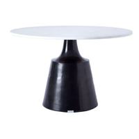 Table basse combinée extensible moderne en aluminium argenté avec plateau en marbre et structure métallique durable pour la maison, le salon ou la décoration de villa