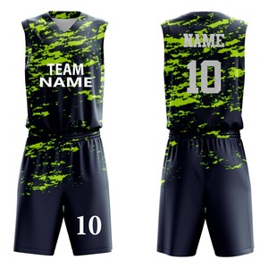 Nouvelle tenue de basketball personnalisable et imprimée, grande taille, 100 % polyester, respirante, pour l'entraînement et l'utilisation par les équipes sportives - Product Image 2