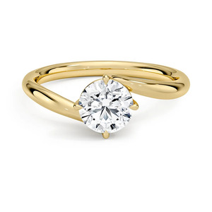Bague de fiançailles solitaire en diamant taille ronde Crossover - Product Image 1