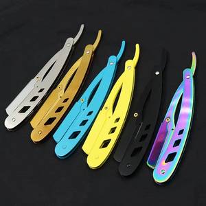 Stainless Steel <b>Single</b> <b>Blade</b> <b>Razor</b> for Face Hair Removal Male Use Barber Shop Application Colorful Handle Design - Product Image 6