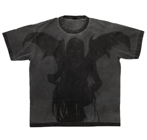 Custom Logo Acid Wash T Shirt Men Streetwear Hip Hop Cotton Vintage Washed Fashion T Shirts Wholesale Manufacturer - Product Image 3