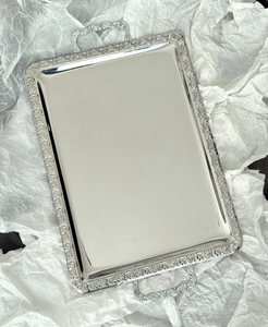 Elegant Rectangular Metal Serving <b>Tray</b> with Handles Luxury <b>Mirror</b> Polish Stainless Steel Decorative Plate for Hotel Wedding <b>Tray</b> - Product Image 4