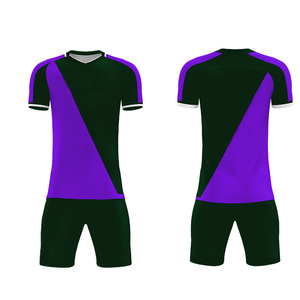 Conjunto de Camiseta de Fútbol de Manga Corta con Cuello en V para Hombre, Diseño de Bloques de Color, Transpirable, Uniforme de Poliéster Sublimado - Product Image 5