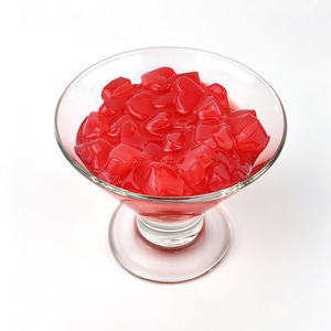 Gelée de coco saveur fraise, cœur rouge Nata de Coco, cubes de gelée pour bubble tea, garniture pour boissons, dessert, complément pour les boissons au thé - Product Image 5