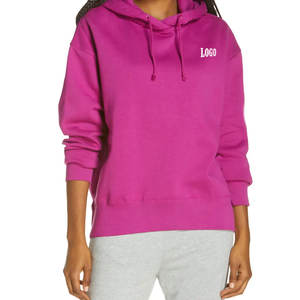 Sweat à capuche uni pour femme, idéal pour toutes les saisons, coupe tendance avec logo personnalisé 2026 - Product Image 1