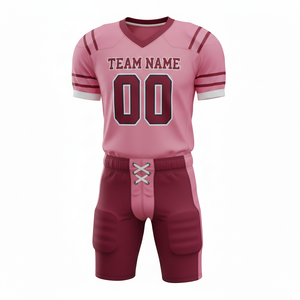 Ensemble d'uniformes de football américain personnalisés, maillot et pantalon de football sublimés, polyester respirant, vêtements de sport d'équipe - Product Image 6