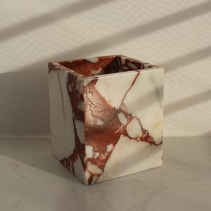 Handmade Marble Makeup Brush Storage Holder Elegant Cosmetic Organizer for <b>Dressing</b> <b>Table</b> Bathroom and Vanity At Best price - Product Image 3