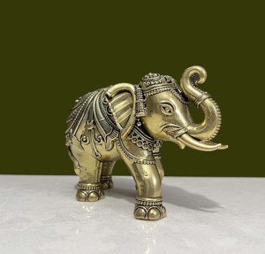 Handcrafted Brass Lakshmi Ganesh Statue Set Hindu God Idol Religious Home Decor - Product Image 1