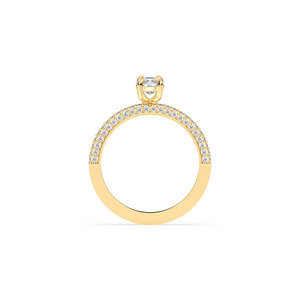 REYES Personalized 1.36 Carat Lab Grown Diamond Engagement Ring In 14K Solid Gold Fine Jewelry For Special Occasional Wear - Product Image 5
