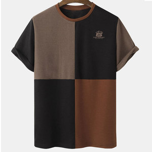 เสื้อยืดผู้ชายผ้าฝ้าย 100% นุ่มสบาย สไตล์พื้นฐาน คอเสื้อแบบปกติ แขนสั้น ลายพิมพ์ ผ้าระบายอากาศเป็นมิตรกับสิ่งแวดล้อม - Product Image 1