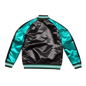 Chaqueta Varsity Unisex Roja y Amarilla con Acabado Satinado, Cuello Alto, Corte Regular, Casual, Invierno, Impermeable, con Logo Frontal Térmico - Product Image 5