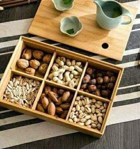 Eco-Friendly Round Wooden Dry Fruit & <b>Sweets</b> Container Modern Portable Wedding & Housewarming Return Gift for Guests - Product Image 2