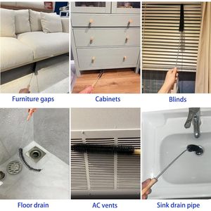 Set di spazzole flessibili per la pulizia del condotto dell'asciugatrice, 3 misure (43, 71, 119 cm), strumento per la rimozione dei pelucchi, kit di pulizia per condotti dell'asciugatrice, spazzole e rulli per pelucchi - Product Image 6