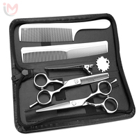 Kit de coiffure professionnel pour salon de barbier, ciseaux à effiler en acier inoxydable de haute qualité, peigne aiguisé, OEM