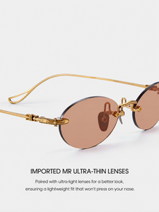 Gafas de Sol Polarizadas con Marco Cuadrado Pequeño, Modernas, para Hombre y Mujer, Personalizadas, de Metal de Alta Gama - Product Image 2
