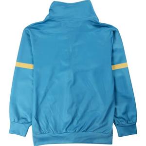 เสื้อแจ็คเก็ตบอมเบอร์สปอร์ตสีน้ำเงินแบบยูนิเซ็กซ์ ลายทางสีเหลือง ซิปปิด คอตั้ง ระบายอากาศได้ดี ผลิตจากโพลีเอสเตอร์เคลือบ  โลโก้ด้านหน้า เหมาะสำหรับใส่ในฤดูใบไม้ร่วง - Product Image 5