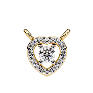 Minimalist 14K <b>Solid</b> <b>Gold</b> Round Cut Set Lab Diamond Solitaire <b>Pendant</b> Necklace for Women Party Gift - Product Image 2