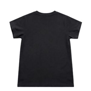 T-shirt noir à imprimé lettres AKA pour femme, manches courtes, décontracté, en coton, motif graphique, haut tendance streetwear, vêtements pour femmes, vente en gros - Product Image 2