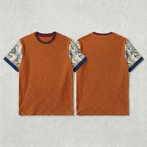 Camiseta de Hombre Estilo Urbano, Lisa, de Manga Corta, Corte Cuadrado, Color Sólido, Algodón Grueso, Camiseta Básica para Hombre - Product Image 2