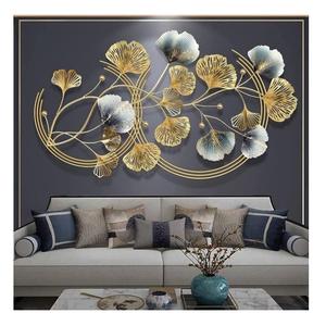 Décorations murales en métal tendance en promotion, sculpture murale de luxe en fer, décoration murale simple et créative pour salon et fond de canapé - Product Image 1