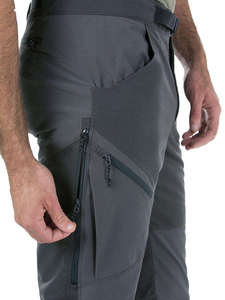 Pantalon d'extérieur gris foncé pour homme, taille élastique, plusieurs poches, respirant, poids moyen, décontracté, pour l'automne - Product Image 3