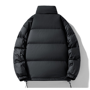 Veste matelassée color block pour homme, col montant, fermeture éclair, manteau d'hiver épais, coupe ample, coupe-vent, vêtement d'extérieur décontracté - Product Image 4