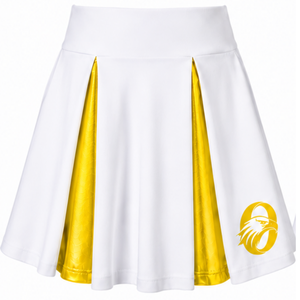 Jupe de cheerleading jaune plissée, bas de tenue de performance athlétique, vêtement de sport pour l'entraînement et la compétition des équipes de cheerleading - Product Image 1