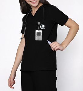 Uniformes Médicos con Cuello en V, Uniformes de Hospital, Conjuntos de Uniformes de Enfermería, Blusas de Manga Corta y Pantalones Jogger para Mujeres Enfermeras - Product Image 3