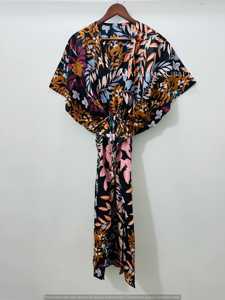 Premium Women's <b>Kaftan</b> <b>Maxi</b> Dress Stylish Light Cotton with Printed Floral Pattern for Beach and Holiday Wear Also for Girls - Product Image 3