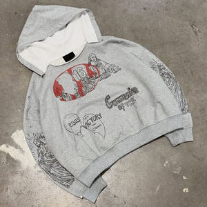 Custom High Quality Acid Wash Hoodie 500GSM Heavyweight Oversized Vintage Distressed French Terry Blank <b>Pullover</b> <b>for</b> <b>Men</b> - Product Image 3