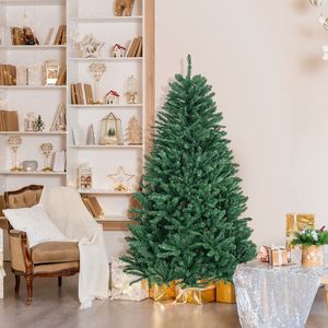 Albero di Natale Artificiale a Cerniera da 1,8 m, Stile Abete, con Supporto in Metallo Solido per Uso Interno - Product Image 2