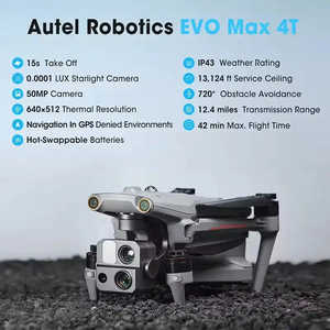 Autel EVO Max 4T V2 Quadricoptère thermique professionnel VTOL Évitement d'obstacles Caméra 8K Télécommande 20KM Drones professionnels - Product Image 5