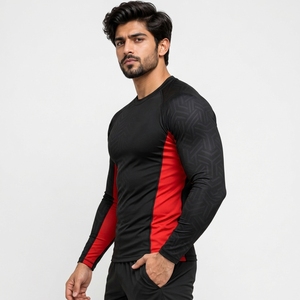 Camiseta Deportiva de Compresión para Hombre, Manga Larga, para Entrenamiento, Fitness, Running, Ciclismo, Surf, Gimnasio, Actividades Deportivas - Product Image 4