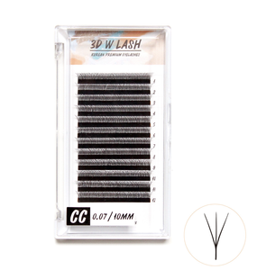 Chất Lượng Cao nhất Hàn Quốc Sợi Handmade W Lash 0.07Mm C Curl Khối Lượng Lash Mở Rộng 8-14Mm - Product Image 4