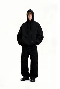 Sweat à capuche OEM pour homme avec logo personnalisé, broderie 3D, lavage enzymatique, appliqué, sérigraphie, gaufrage, 100 % coton, molleton lourd français - Product Image 4