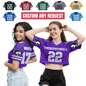 เสื้อยืดครอปผู้หญิงขายส่ง พิมพ์ลายหมายเลขตามสั่ง แขนสั้น สไตล์เจอร์ซีย์ แฟชั่นสตรีทแวร์ฤดูร้อน เสื้อครอปท็อป - Product Image 4