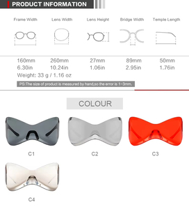 2025 Oversized Futuristic Y2k Shield <b>Sun</b> Glasses for Men Women Wrap Around Fashion Superhero Chic Mask Sunglasses <b>Shades</b> - Product Image 6